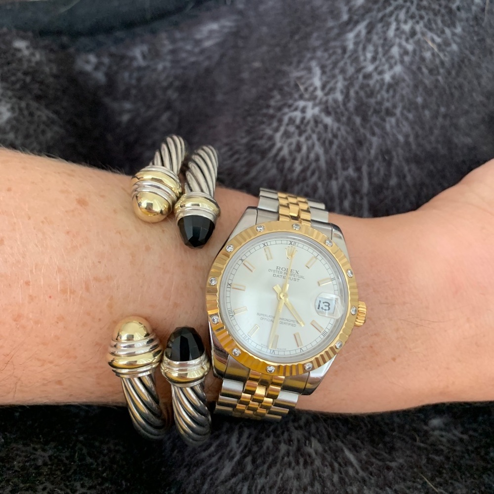 David Yurman 7mm black onyx bracelet
